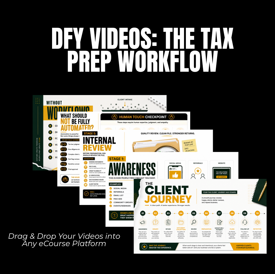 DFY Videos: The Tax Prep Workflow